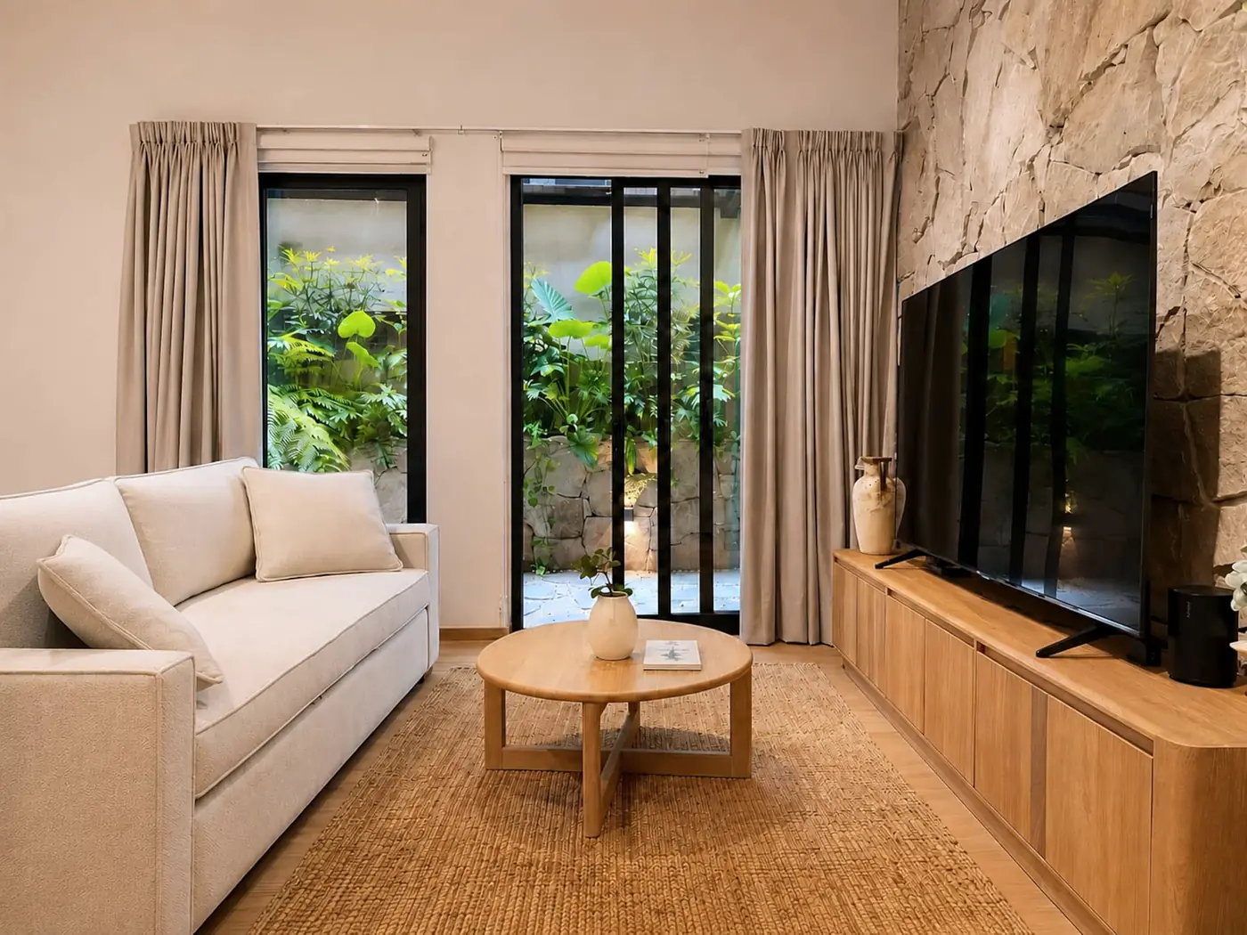 AKBAL, The living room, open to the terrace
